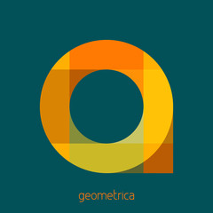Poster - Abstract logo template with geometrical shape. Vector