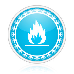 Fototapete - Christmas design blue vector web icon.