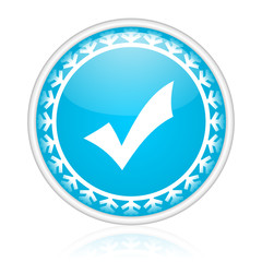 Christmas design blue vector web icon.