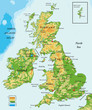 United Kingdom and Ireland-physical map