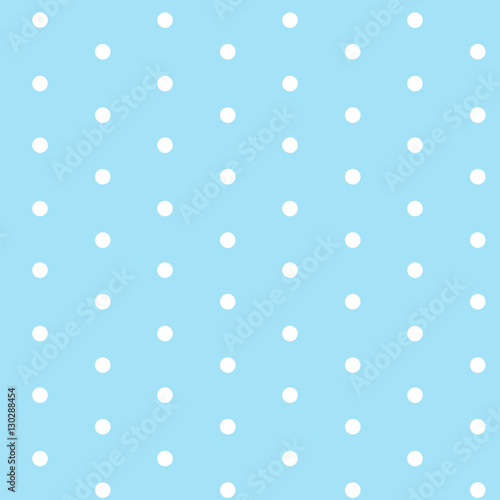 White Dots On Light Blue Seamless Pattern Background Vector Buy