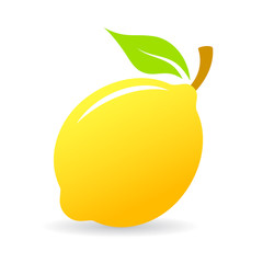 Sticker - Fresh lemon vector icon