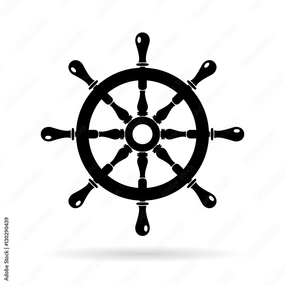 Boat Steering Wheel Vector Icon - Stock - GamesAgeddon