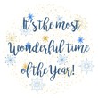 © valedella25 - It is the most wonderful time of the year card with hand drawn snowflakes. Vector illustration.