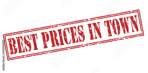 Best Prices In Town Red Stamp On White Background Buy This Stock