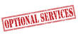 optional services red stamp on white background