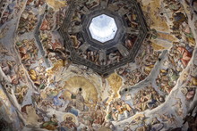 Dome Fresco Of The Last Judgement By Giorgio Vasari And Federico Zuccari Inside The Duomo, Florence, Tuscany