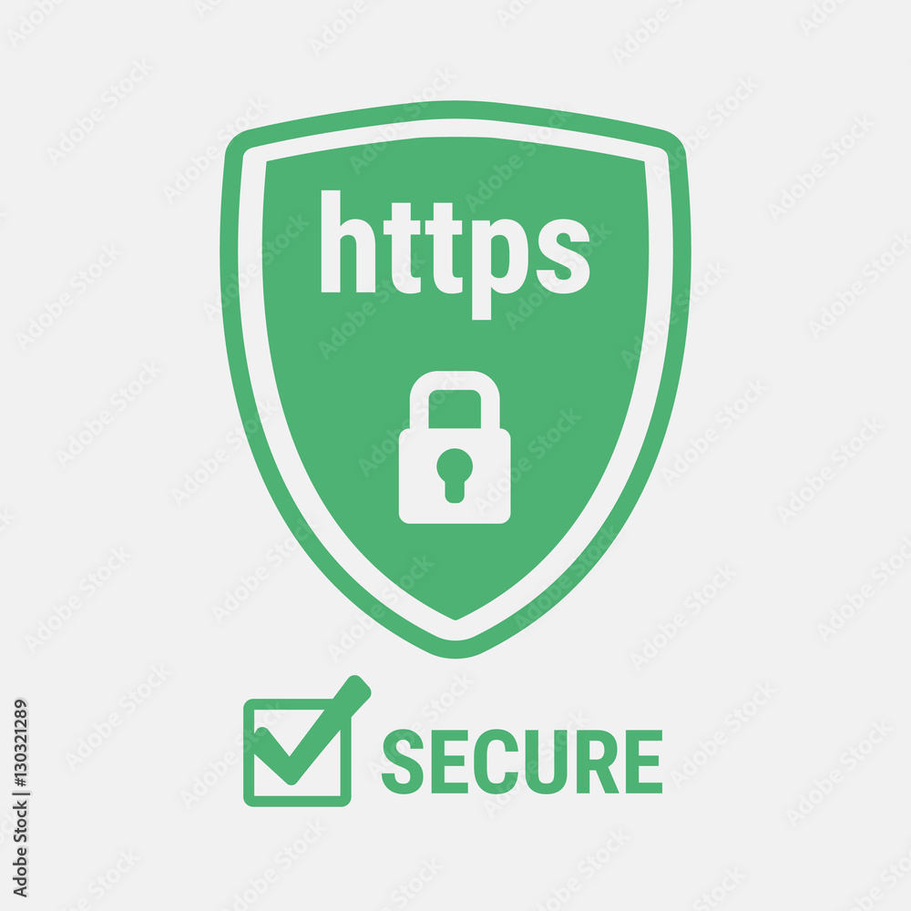 Stock-Vektorgrafik „HTTPS Protocol. Safe and Secure Web sites on the ...