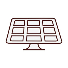 Sticker - solar panel icon image vector illustration design 