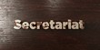 Secretariat - grungy wooden headline on Maple  - 3D rendered royalty free stock image. This image can be used for an online website banner ad or a print postcard.