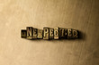 UNEXPECTED - close-up of grungy vintage typeset word on metal backdrop. Royalty free stock illustration.  Can be used for online banner ads and direct mail.