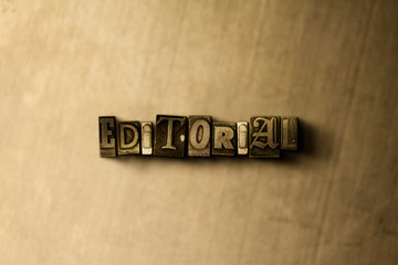 editorial - close-up of grungy vintage typeset word on metal backdrop. royalty free stock illustrati