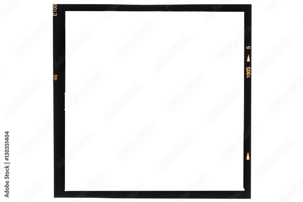 Middle format analog film frame on white - obrazy, fototapety, plakaty 