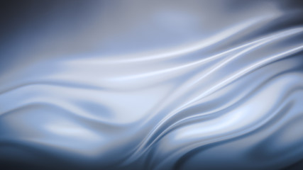 Beautiful background with drapery and folds of silk. 3D illustra