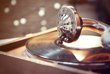 Old Gramophone Player, Closeup