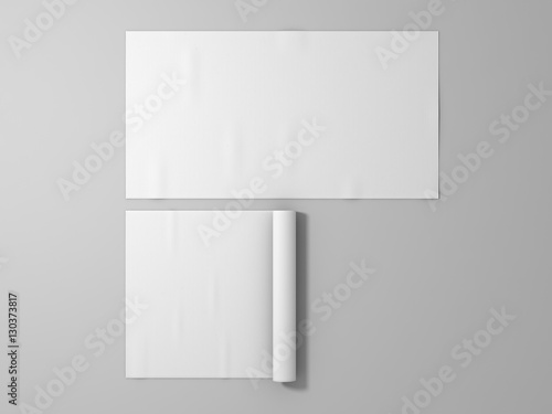 Download Blank white rubber sport mat mockup, isolated, 3d ...