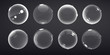 transparent balls. Buble on a transparent background. Vector illustration of soap bubbles on transparent background.