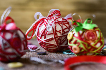 Poster - handmade christmas balls