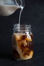 Iced Coffee In Mason Jar