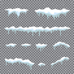 Wall Mural - winter snowdrift transparent backdrop