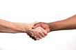 © Dewald - Close up view of a black / african man and a white / caucasian m