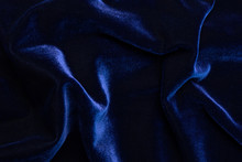 Beautiful Luxury Dark Blue Velvet Texture Background Cloth.