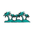 © djvstock - Island palm tree icon vector illustration graphic design