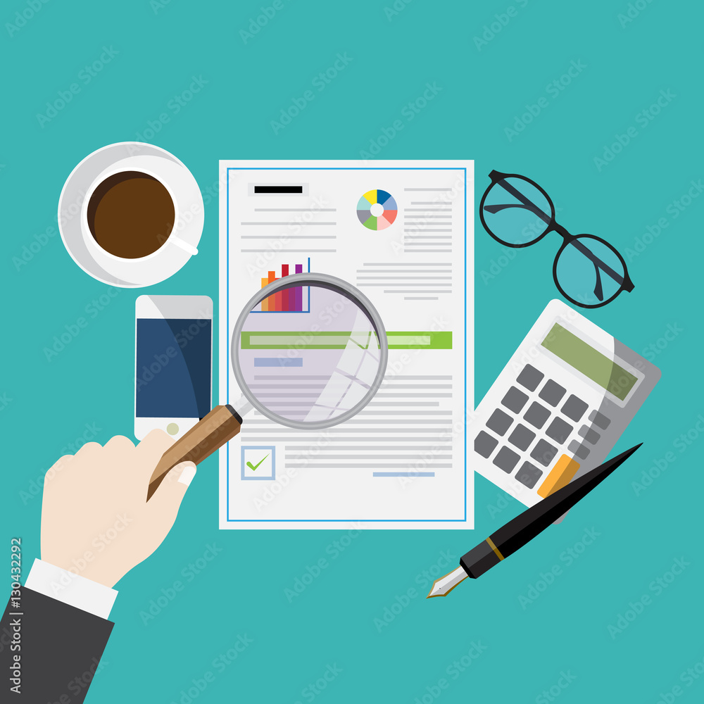 assessment audit concept vector illustration Stock Vector | Adobe Stock