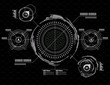 © Andrew Derr - infographic elements. Head-up display elements for the web and app. Futuristic user interface. Virtual graphic.