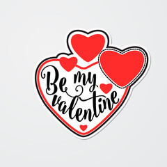 Wall Mural - Vector illustration of stylish sticker for Valentines day