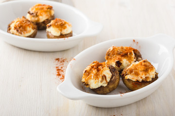 Canvas Print - Cheese stuffed mushrooms