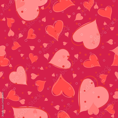 Cotton fabric Seamless valentine pattern. Vector illustration