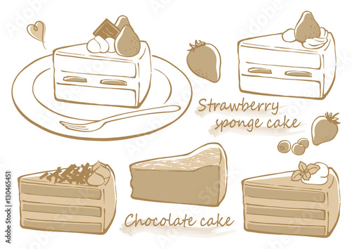 ケーキ イラスト 手書き Stock Vector Adobe Stock