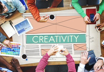 Wall Mural - creative creatvity web design layout concept