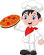 Chef with pizza


