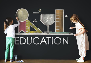 Wall Mural - Education Learning Studies Ruler Pen Concept