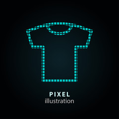 Wall Mural - T-shirt - pixel illustration.