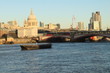 London. River Thames and St. Paul`s 