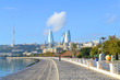 Seaside boulevard in Baku, Azerbaijan