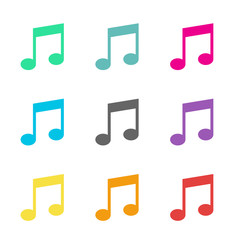 Wall Mural - Music note icon set
