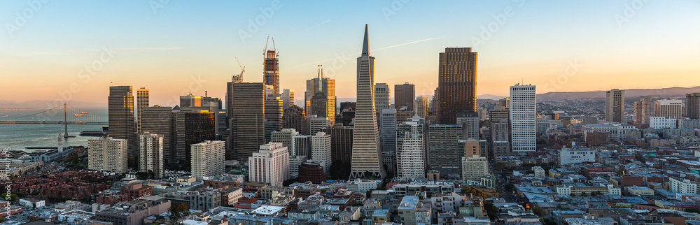 Downtown of San Francisco - obrazy, fototapety, plakaty 