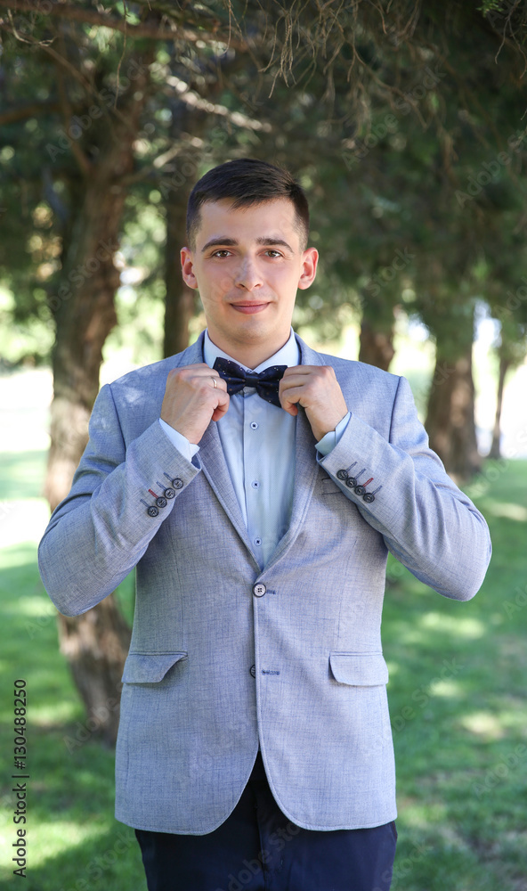 Groom on his wedding day