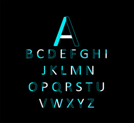 Neon font vector