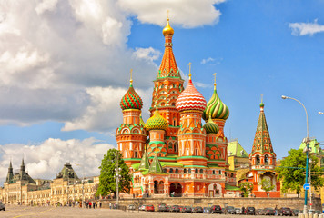 Cathedral of St. Basil at the Red Square in Moscow, Russia.