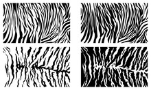 Black Tiger Stripes Vector Pattern Background Stock Collection