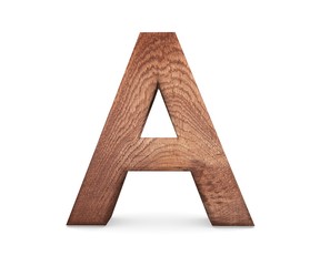 Wall Mural - 3D decorative wooden Alphabet, capital letter A