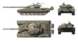 3D render of Russian main battle tank T-72