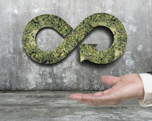 Wall Mural - Green circular economy concept