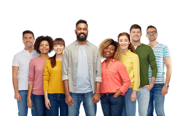 Wall Mural - international group of happy smiling people
