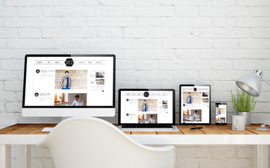 Wall Mural - multidevice desktop blog